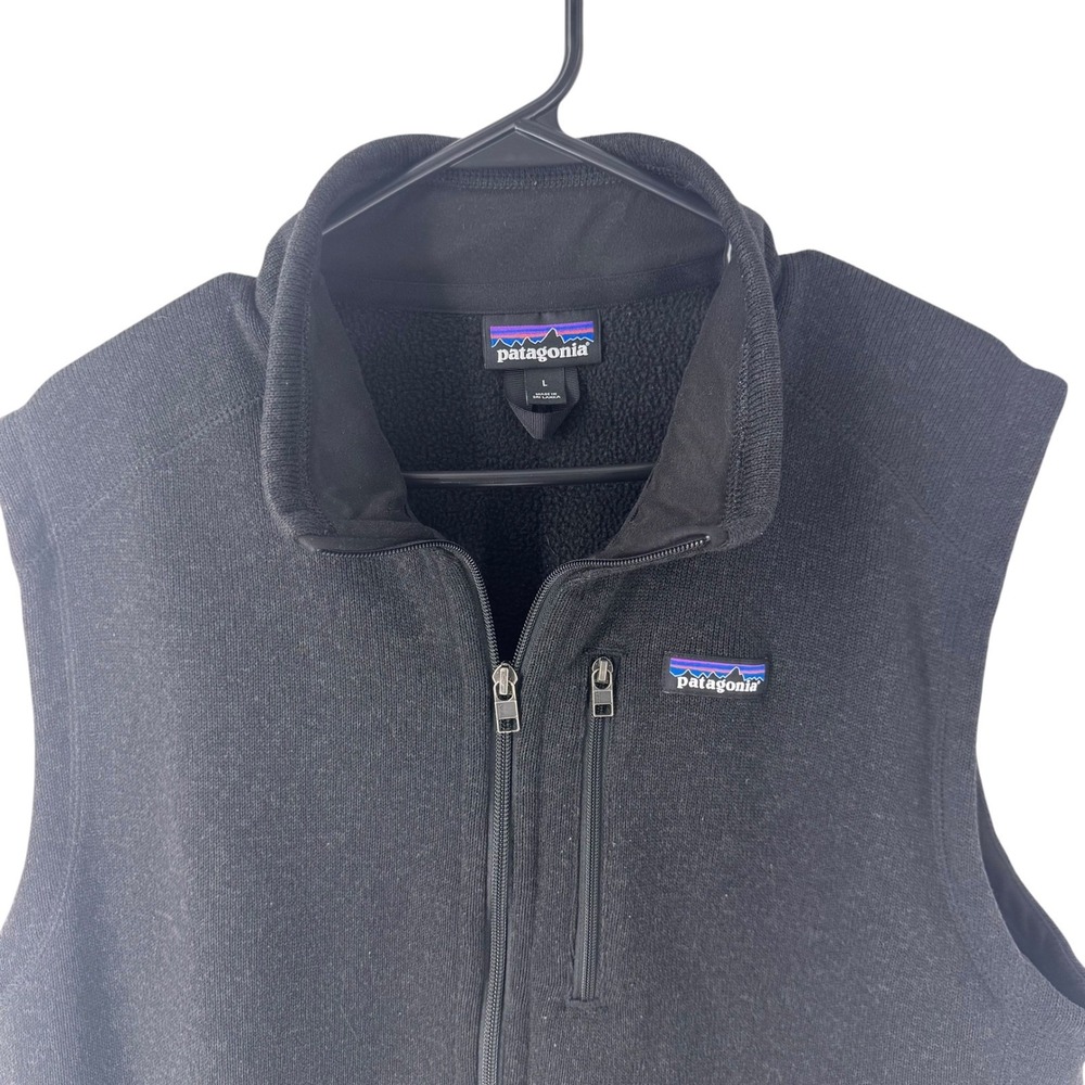 Patagonia Better Sweater Vest Mens Large Black Full Zip Fleece 25882 Outdoor - Picture 6 of 11